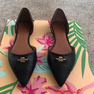 BNWT Coach Black Flats